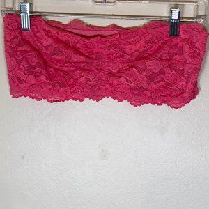 Adore Me Pink Lace Bandeau Bra